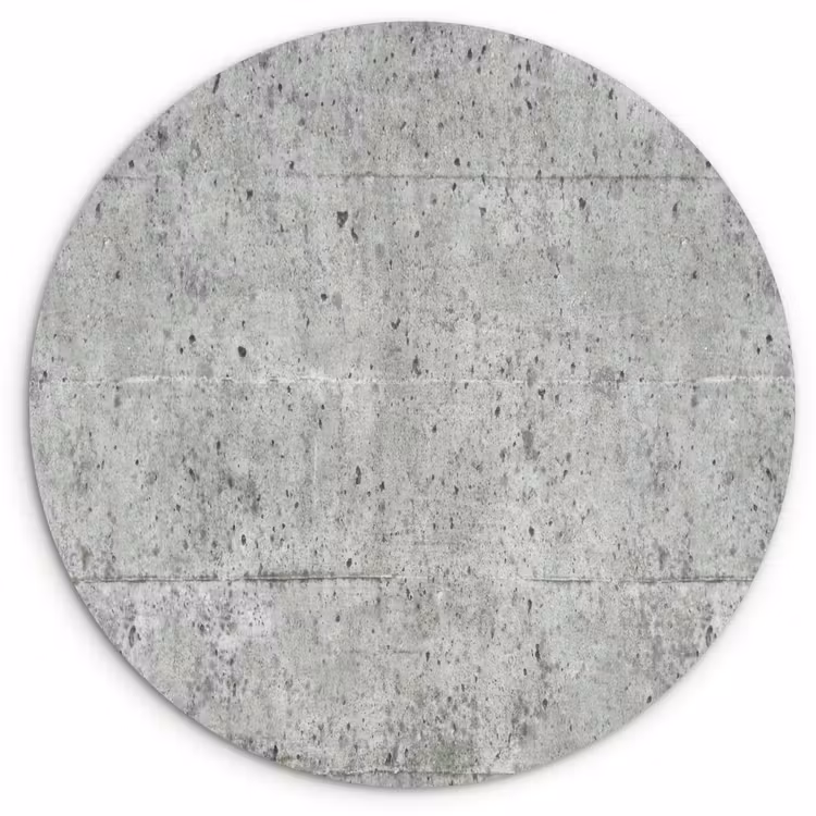 Grijs - Muur - Poriën Wandcirkel kunststof plaat 5mm dik klein 188 -3d