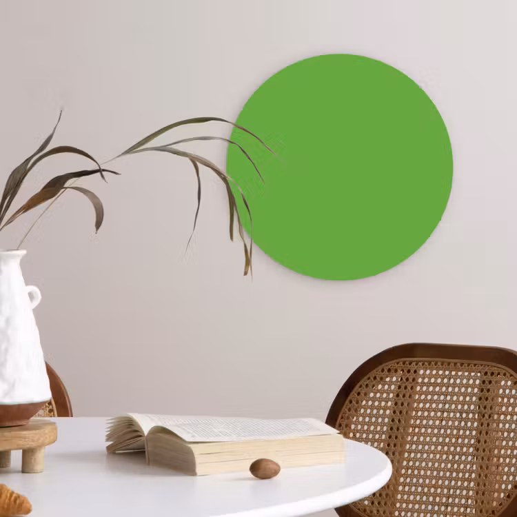 Groen - Kleuren - Natuur Wandcirkel kunststof plaat 5mm dik klein 188 -sfeer4