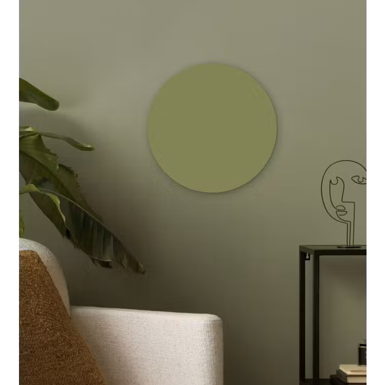 Herbal - Matcha - Groen Wandcirkel kunststof plaat 5mm dik klein 188 -sfeer3
