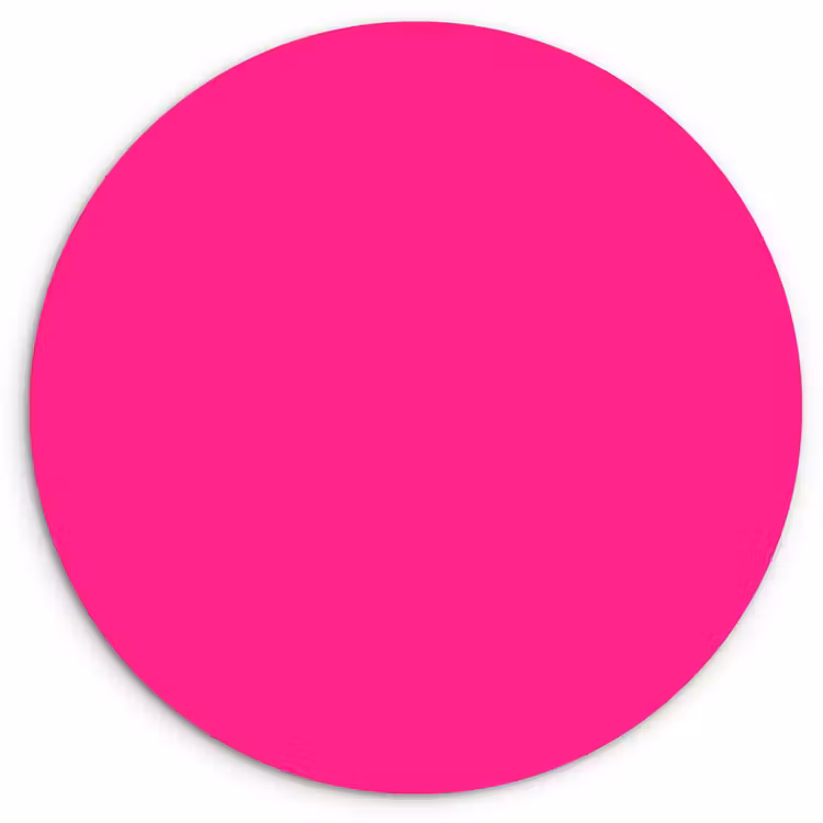 Hot - Fuchsia - Roze Wandcirkel kunststof plaat 5mm dik klein 188 -3d