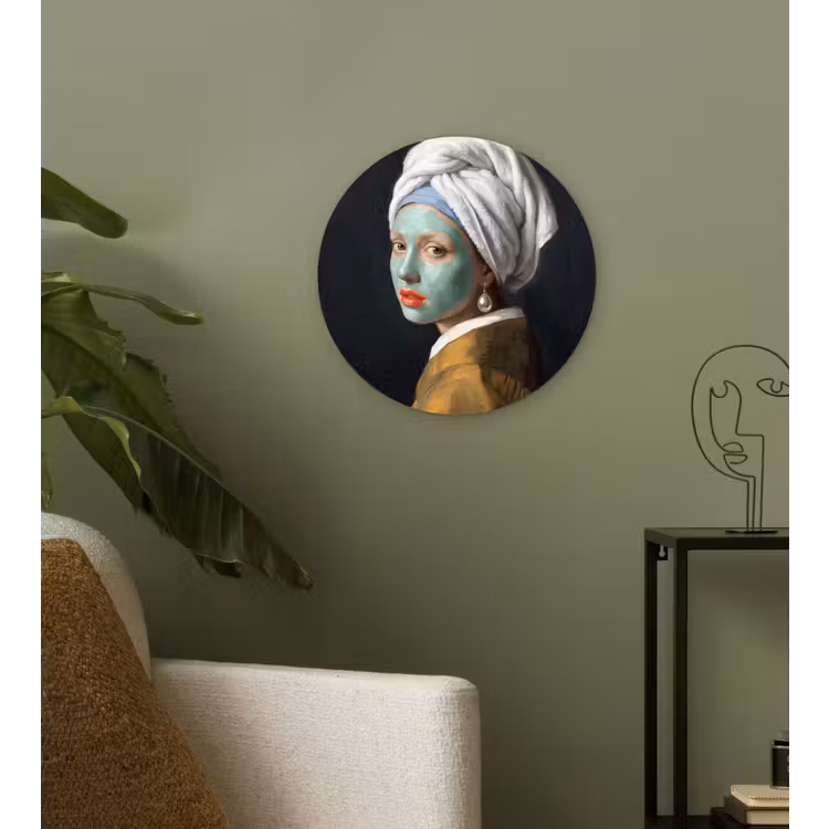Iconisch - Modern - Kleurrijk Wandcirkel kunststof plaat 5mm dik klein -sfeer3