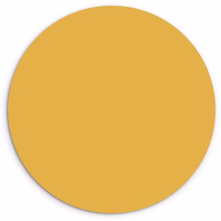 Joyful - Mustard - Geel Wandcirkel kunststof plaat 5mm dik klein 188 -3d
