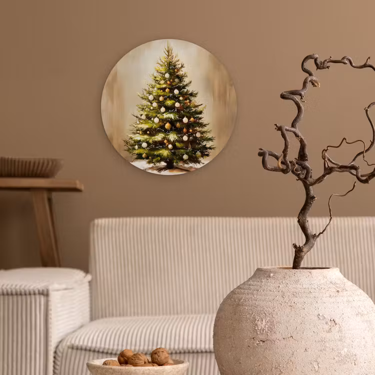 Kerst - Sfeer - Groen Wandcirkel kunststof plaat 5mm dik klein -sfeer1