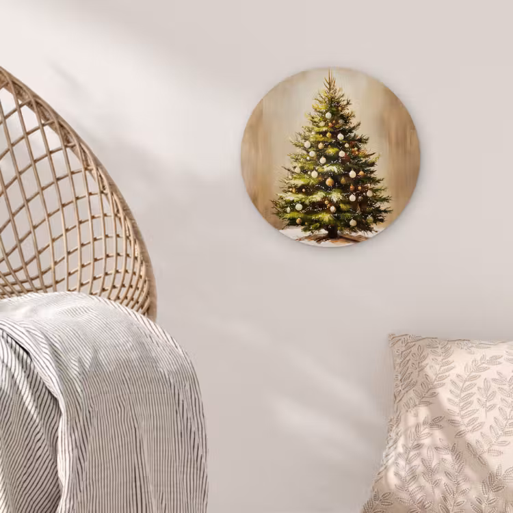 Kerst - Sfeer - Groen Wandcirkel kunststof plaat 5mm dik klein -sfeer5