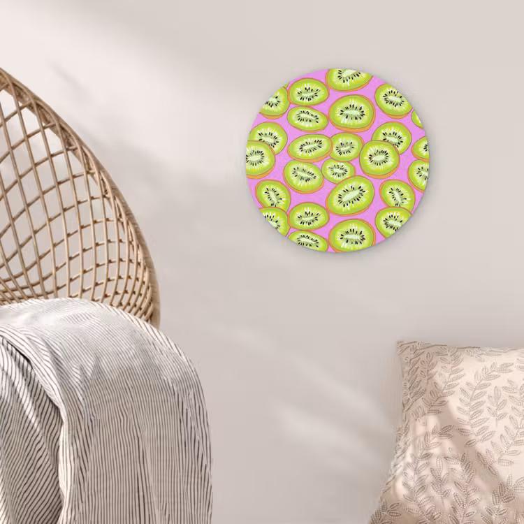 Kiwi - Speels - Groen Wandcirkel kunststof plaat 5mm dik klein 188 -sfeer5