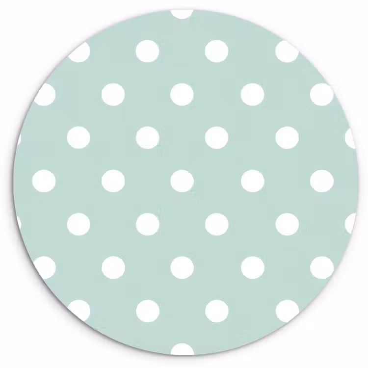 Klassiek - Polka - Groen Wandcirkel kunststof plaat 5mm dik klein 188 -3d