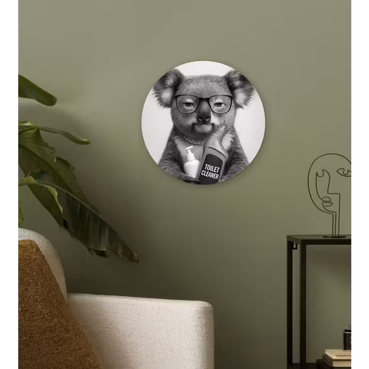 Koala - Bril - Toilet Wandcirkel kunststof plaat 5mm dik klein -sfeer3