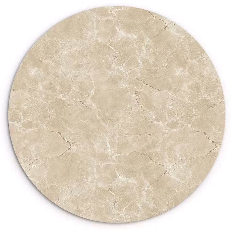Lichtbeige - Marmer - Diffusie adering Wandcirkel kunststof plaat 5mm dik klein 188 -3d