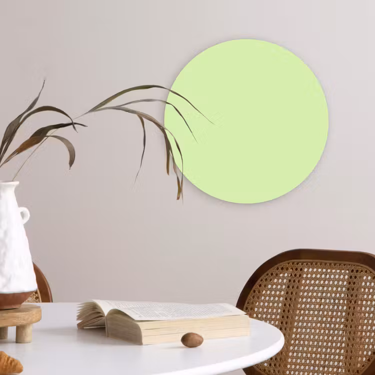 Light - Lime - Groen Wandcirkel kunststof plaat 5mm dik klein 188 -sfeer4