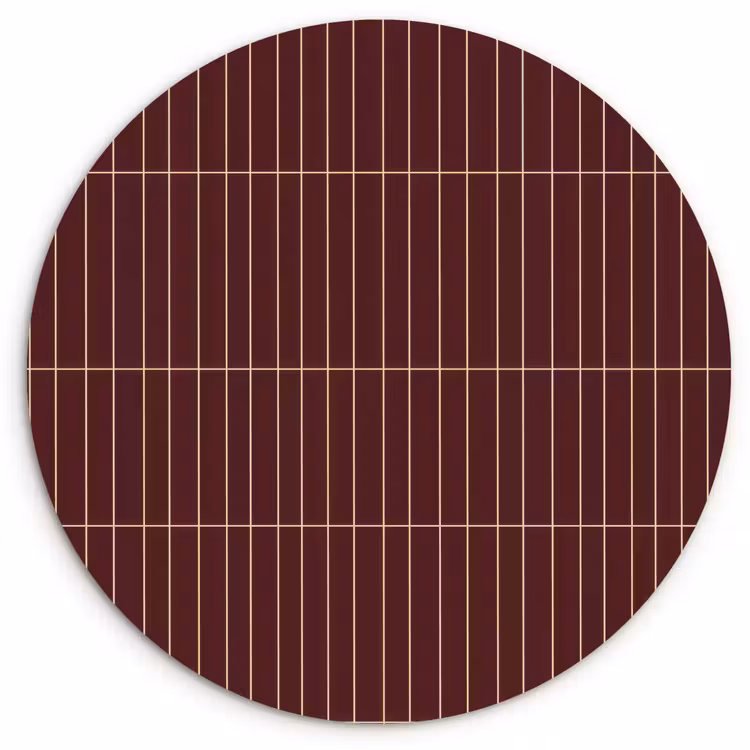 Lijnen - Patroon - Bordeaux Wandcirkel kunststof plaat 5mm dik klein 188 -3d