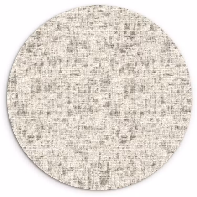 Linnen - Textuur - Beige Wandcirkel kunststof plaat 5mm dik klein 188 -3d