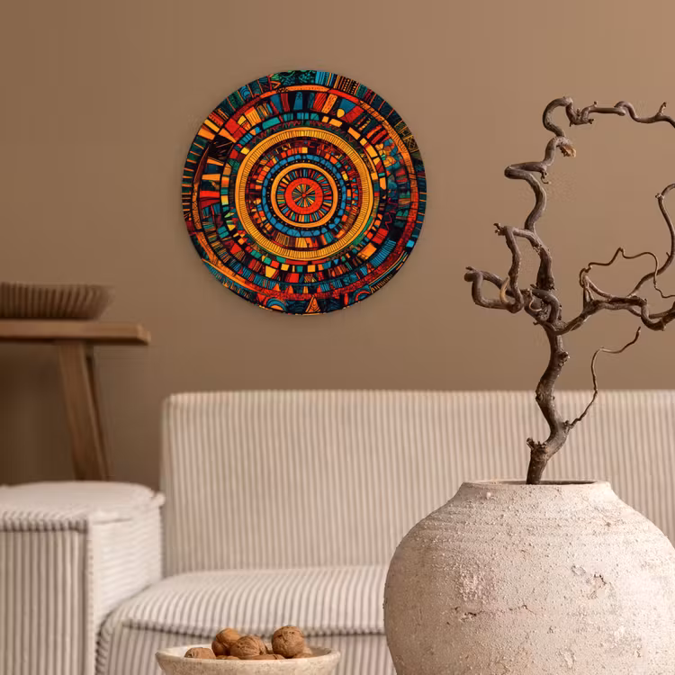Mandala - Cirkels - Patronen Wandcirkel kunststof plaat 5mm dik klein -sfeer1