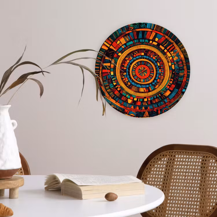 Mandala - Cirkels - Patronen Wandcirkel kunststof plaat 5mm dik klein -sfeer4