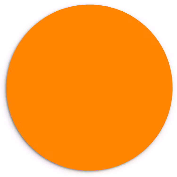 Marigold - Glow - Oranje Wandcirkel kunststof plaat 5mm dik klein 188 -3d