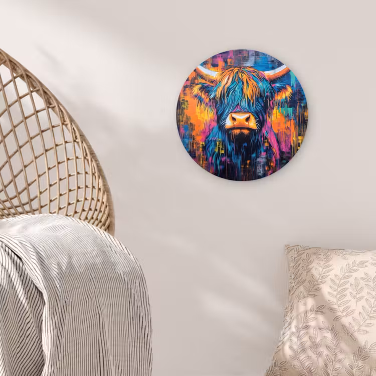 Marmer - Modern - Goud Wandcirkel kunststof plaat 5mm dik klein -sfeer5