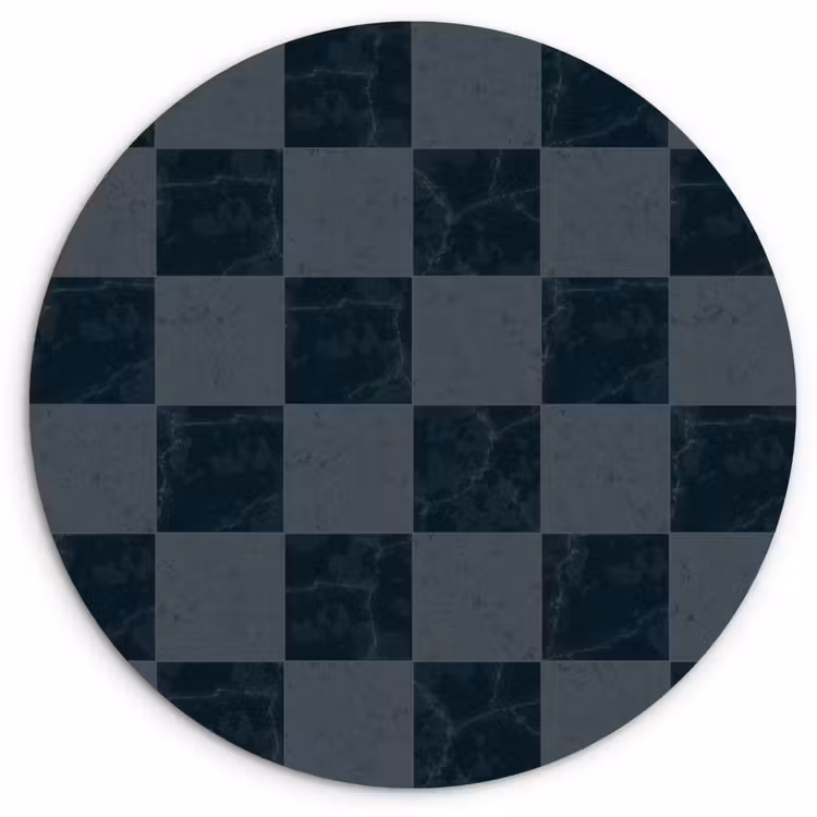 Marmer - Patroon - Antraciet Wandcirkel kunststof plaat 5mm dik klein 188 -3d