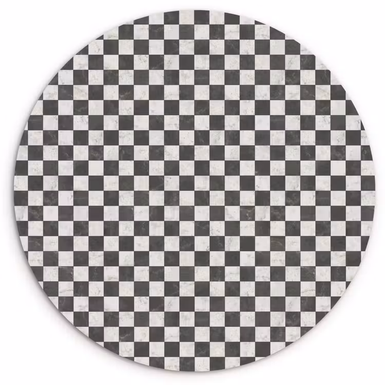 Marmer - Patroon - Grijs Wandcirkel kunststof plaat 5mm dik klein 188 -3d