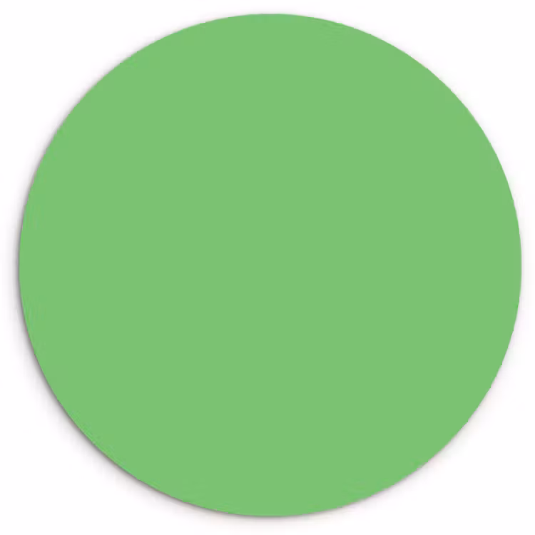 Meadow - Green - Groen Wandcirkel kunststof plaat 5mm dik klein 188 -3d