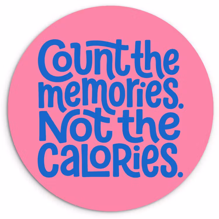 Memories - Roze - Blauw - Quote Wandcirkel kunststof plaat 5mm dik klein -3d