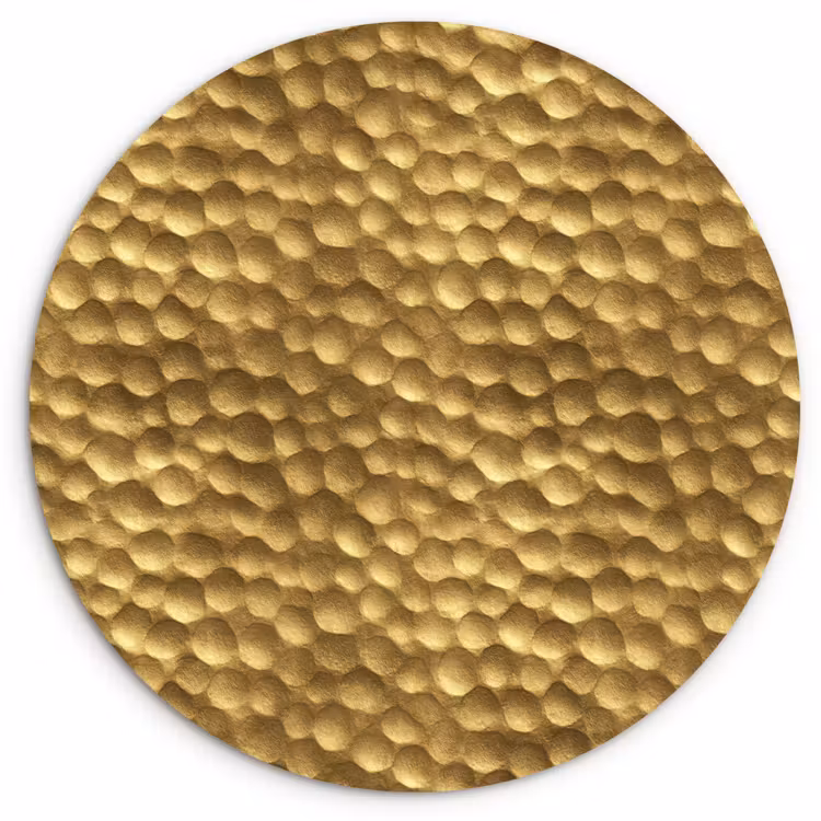 Metaal - Dynamisch - Goud Wandcirkel kunststof plaat 5mm dik klein 188 -3d