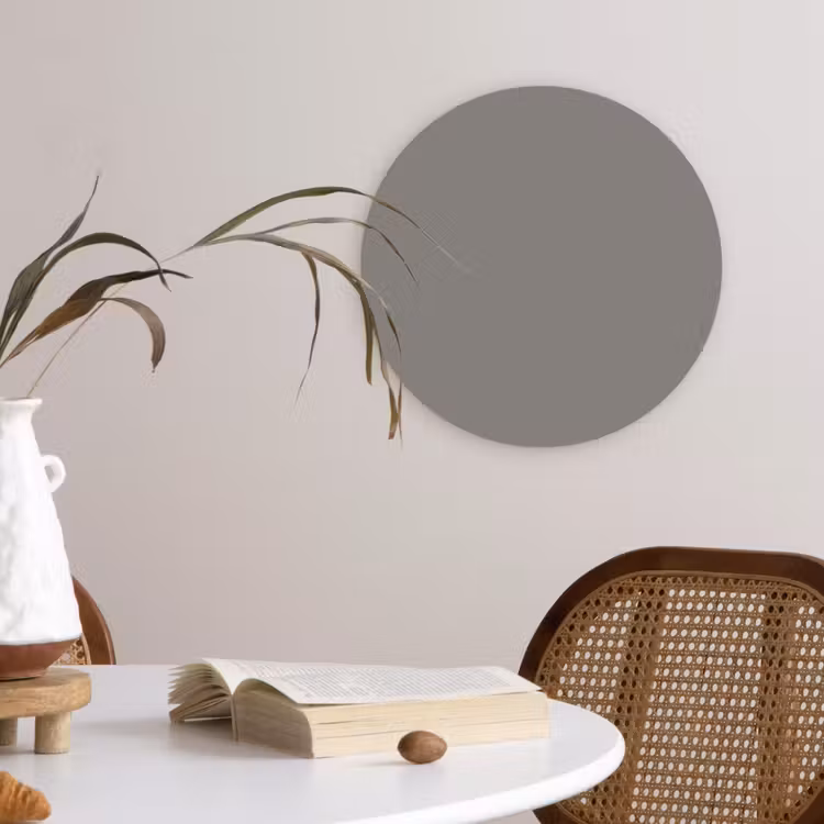 Mineral - Grey - Grijs Wandcirkel kunststof plaat 5mm dik klein 188 -sfeer4