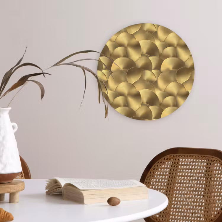 Modern - Cirkel - Goud Wandcirkel kunststof plaat 5mm dik klein 188 -sfeer4