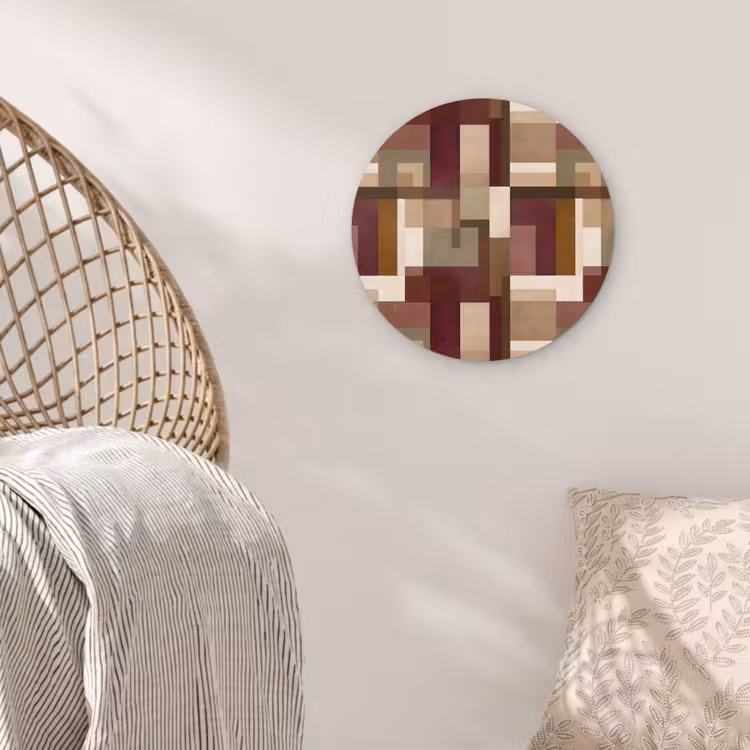 Modern - Geometrie - Kleurrijk Wandcirkel kunststof plaat 5mm dik klein 188 -sfeer5