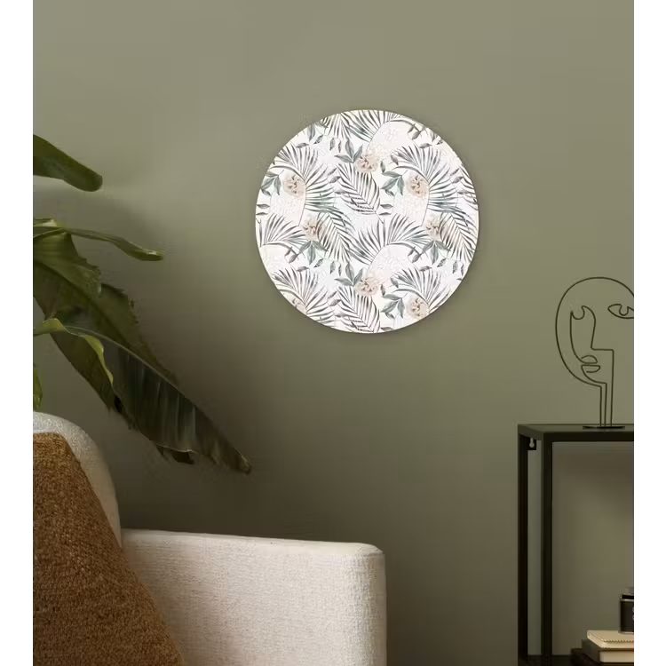 Monstera - Palmblad - Jungle - Tropisch Wandcirkel kunststof plaat 5mm dik klein -sfeer3