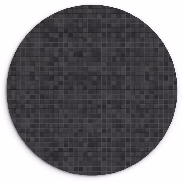 Mozaïek - Patroon - Zwart Wandcirkel kunststof plaat 5mm dik klein 188 -3d