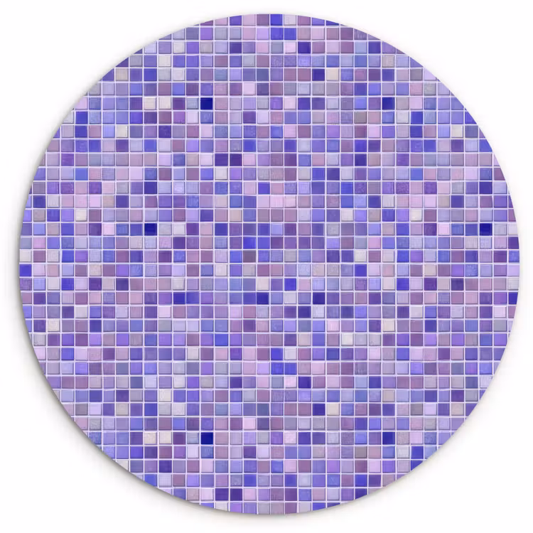 Mozaïek - Tegels - Lila - Amethist Wandcirkel kunststof plaat 5mm dik klein 188 -3d