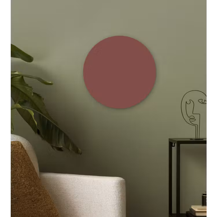 Muted - Raisin - Rood Wandcirkel kunststof plaat 5mm dik klein 188 -sfeer3