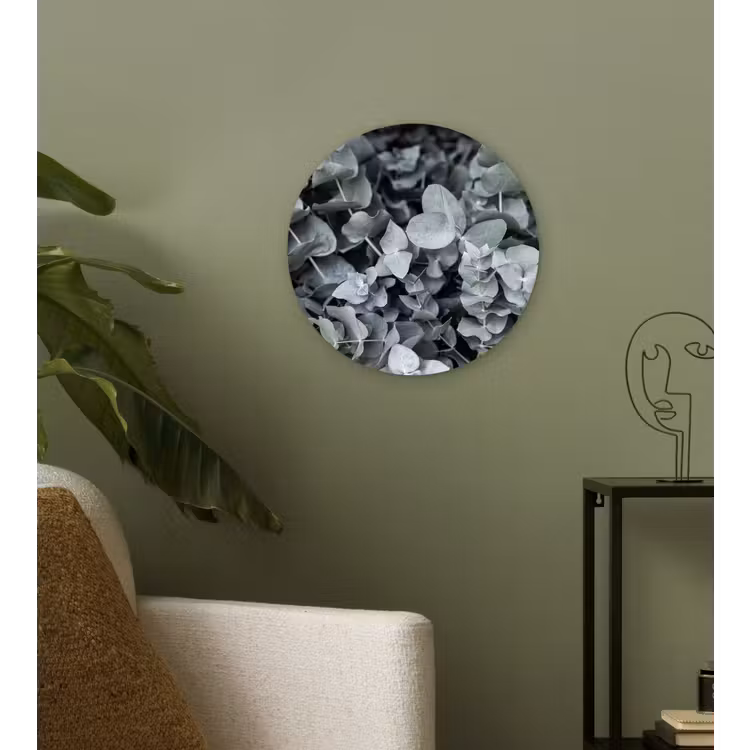 Natuur - Planten - Eucalyptus - Bladeren Wandcirkel kunststof plaat 5mm dik klein -sfeer3