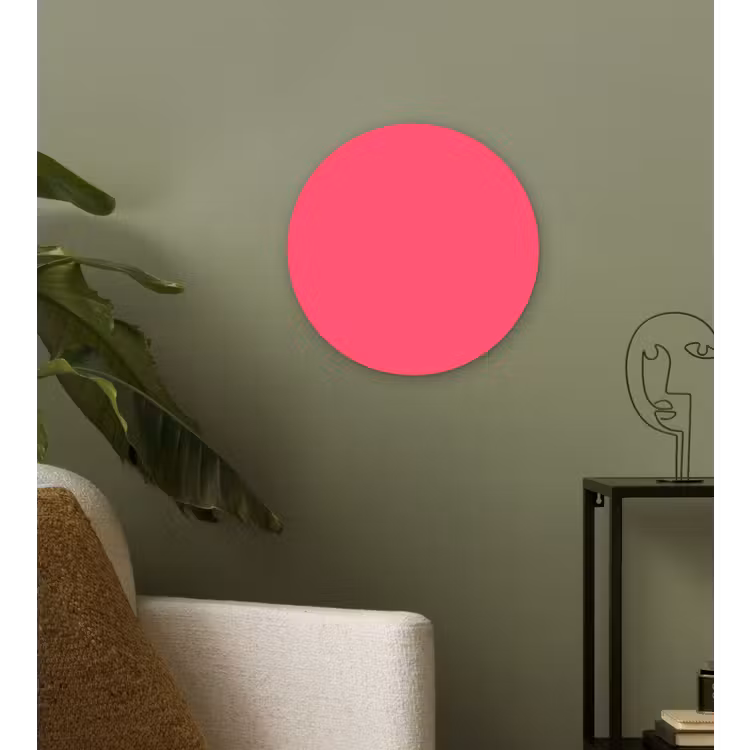 Neon - Flamingo - Roze Wandcirkel kunststof plaat 5mm dik klein 188 -sfeer3
