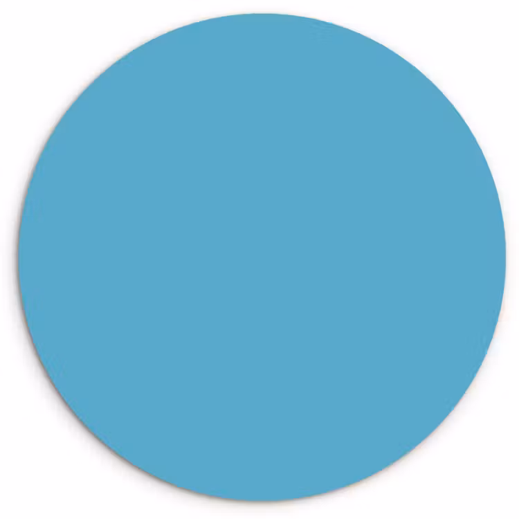 Ocean - Teal - Blauw Wandcirkel kunststof plaat 5mm dik klein 188 -3d