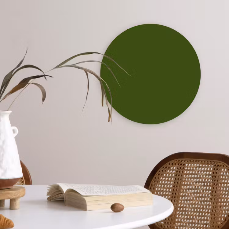 Olive - Drab - Groen Wandcirkel kunststof plaat 5mm dik klein 188 -sfeer4
