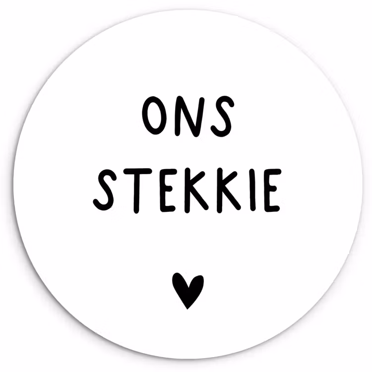 Ons stekkie - Quotes - Spreuken Wandcirkel kunststof plaat 5mm dik klein -3d