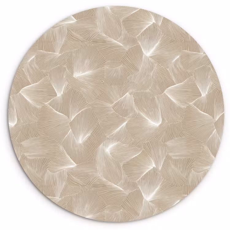 Organisch - Textuur - Beige Wandcirkel kunststof plaat 5mm dik klein 188 -3d