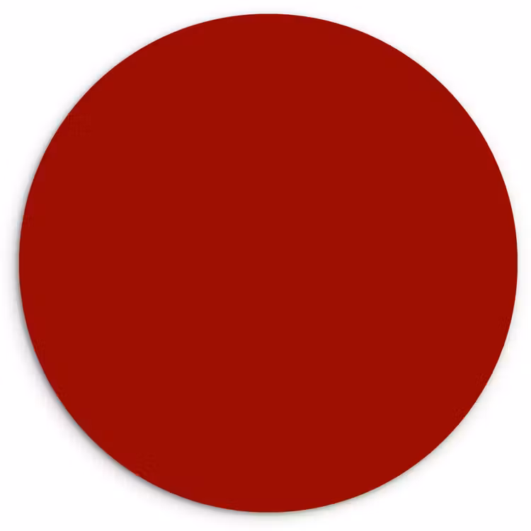 Oxblood - Maroon - Rood Wandcirkel kunststof plaat 5mm dik klein 188 -3d