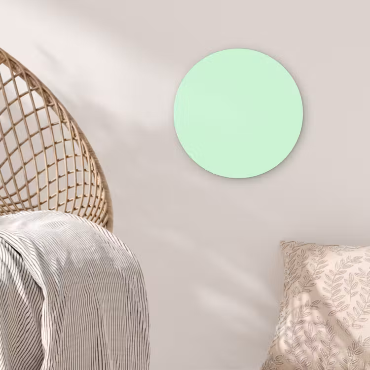 Pale - Mint - Groen Wandcirkel kunststof plaat 5mm dik klein 188 -sfeer5