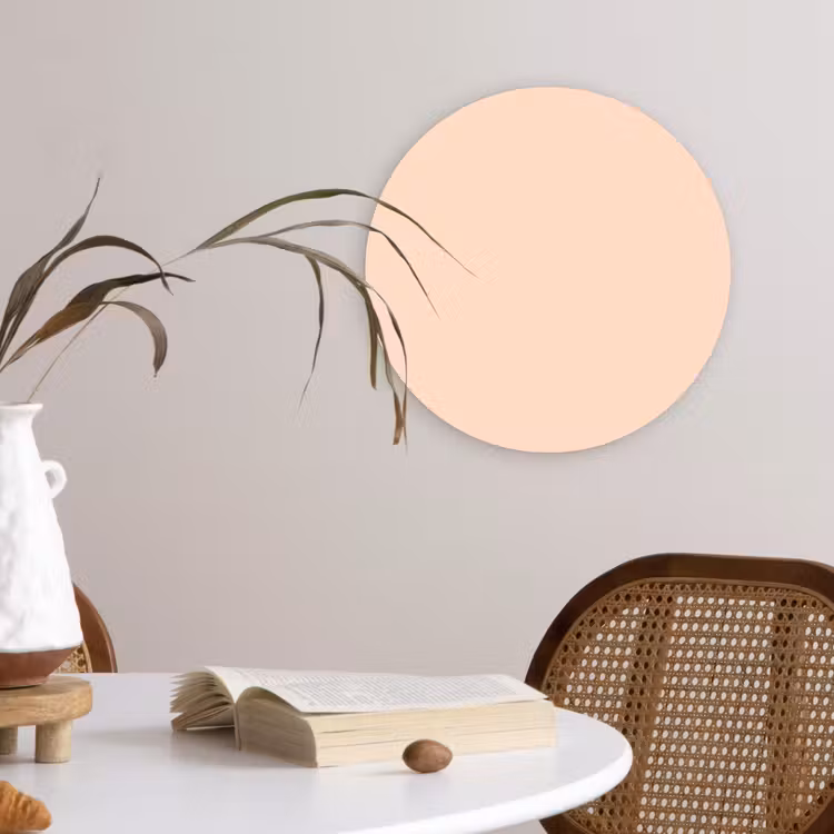 Pale - Peach - Nude Wandcirkel kunststof plaat 5mm dik klein 188 -sfeer4