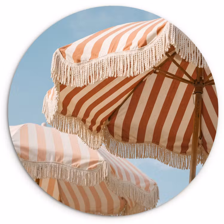 Parasol - Lucht - Rood Wandcirkel kunststof plaat 5mm dik klein -3d