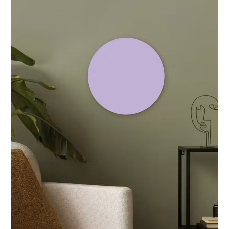 Pastel - Lilac - Paars Wandcirkel kunststof plaat 5mm dik klein 188 -sfeer3