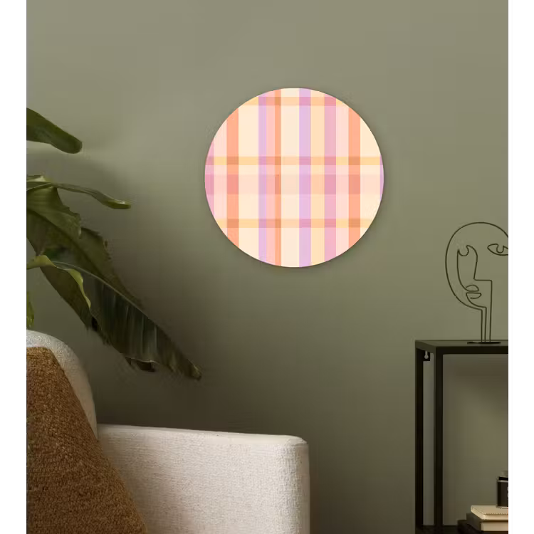 Pastel - uitpatroon - Geometrisch Wandcirkel kunststof plaat 5mm dik klein 188 -sfeer3