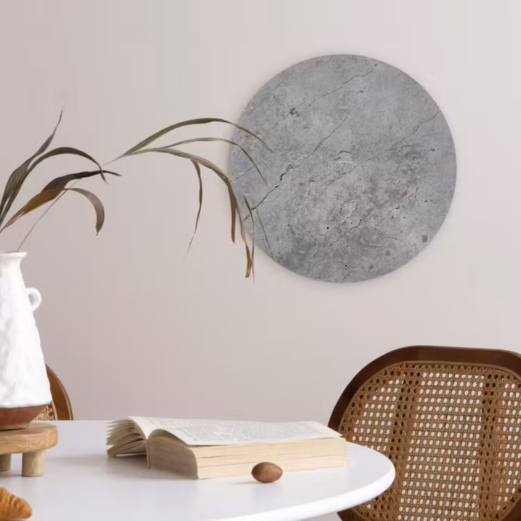 Patronen - Beton - Oud Wandcirkel kunststof plaat 5mm dik klein 188 -sfeer4