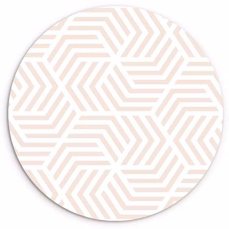 Patroon - Geometrie - Design - Pastel Wandcirkel kunststof plaat 5mm dik klein 188 -3d