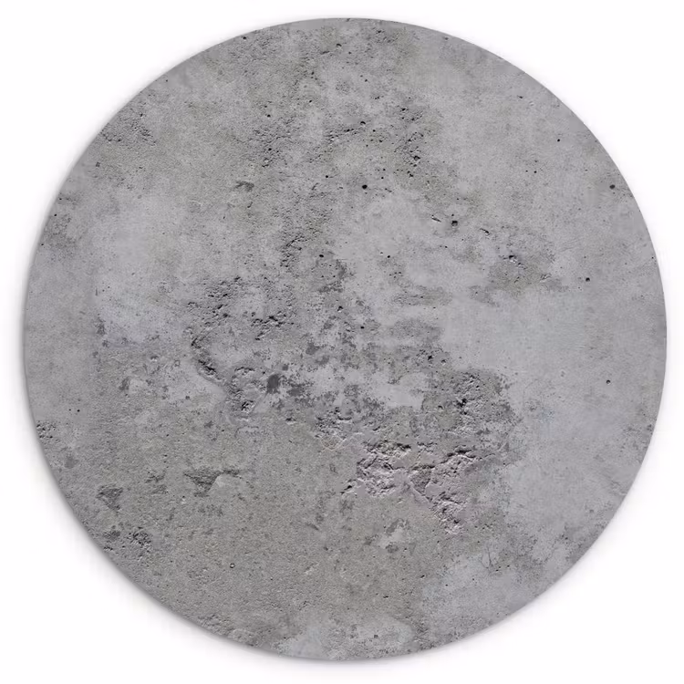 Patroon - Grijs - Oud - Beton Wandcirkel kunststof plaat 5mm dik klein 188 -3d
