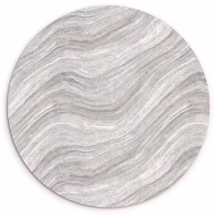 Patroon - Helder - Wit - Grijs Wandcirkel kunststof plaat 5mm dik klein 188 -3d