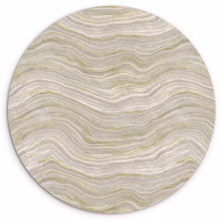 Patroon - Sereen - Groen Wandcirkel kunststof plaat 5mm dik klein 188 -3d