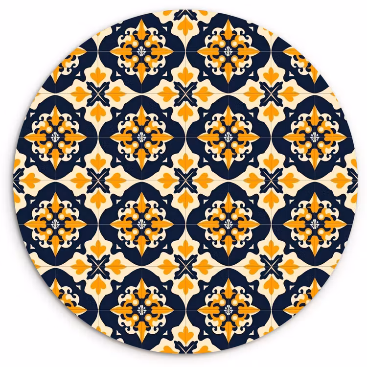 Patroon - Siertegel - Kleurrijk Wandcirkel kunststof plaat 5mm dik klein 188 -3d