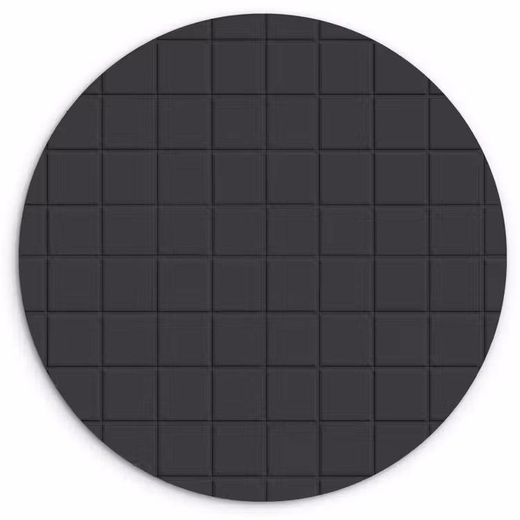 Patroon - Tegel - Antraciet Wandcirkel kunststof plaat 5mm dik klein 188 -3d